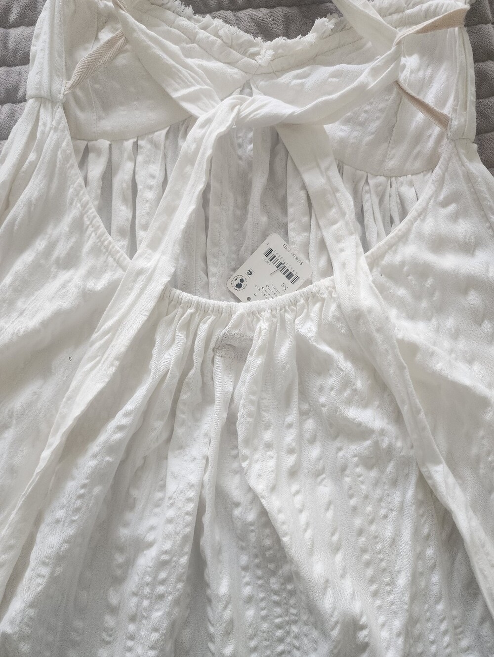 Free People Free-Est Coconut Milk Ivory Poppy Midi Dress XS NWT Whimsygoth Boho - Picture 11 of 16